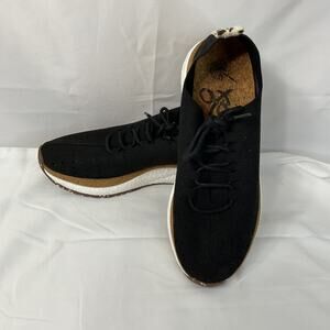 OTBT Alstead Perforated Sneakers - Black & Cheetah Accents - Lightweight & Comfy